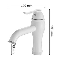 Miscelatore Monocomando Rubinetto Lavabo Lavandino Bagno Bianco Oro Sanlingo Serie MULI