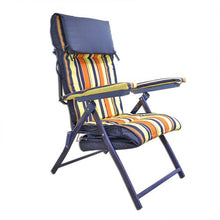 Sedia a sdraio imbottita 64x30x98 cm - Colore Rosso, Blu