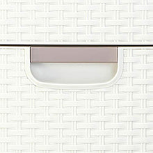 CURVER 206314 - Cassettiera in Polipropilene, Aspetto in Vimini, 3 x 14 L