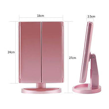 YIBOKANG Specchio per Il Trucco Vanity Illuminato con LED Morbido Luce Naturale 3X / 2X ingrandimento da ingrandimento Portatile Ultrasottile Rotazione da 180 e 90 per Il Bagno da appoggio