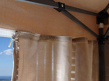 QUICK STAR Gazebo Pop-Up 2,5 x 2,5 m Beige con 4 fianchi Easy Velcro con 2 cerniere
