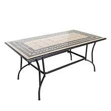 Tavolo da Giardino Chillvert Tivoli Acciaio e Mosaico 160x90x73 cm