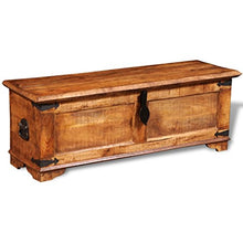 XINGLIEU baule portaoggetti Marrone, baule portaoggetti in legno, tavolo supplementare, 110 x 35 x 40 cm