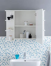 KADIMA DESIGN legno armadio Pensile moderna 80x64,5x20cm armadietto a specchio bianco