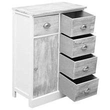 FAMIROSA Credenza con 10 Cassetti Grigia 113x30x79 cm, in Legno