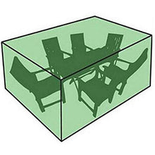 LIMENG - Copertura protettiva rettangolare impermeabile per mobili da giardino, protezione UV, 6 misure (verde) 126 x 126 x 74 cm