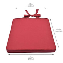 Beautissu Cuscini per sedie in Set da 4 unità Loft SK 45x40x5 cm - Comodi e Resistenti - con Pratico Laccio - Rosso
