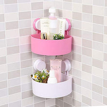 Scaffale portaoggetti da bagno ad angolo con ventosa per doccia, angolo cucina, bagno, mensole