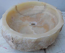 Marblechic - Lavandino in onice Trasparente Pietra dp949 cm 59x44x15 Crema Sasso lavabo Sink