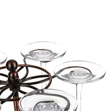 Leepesx Portacandele da Tavolo con Supporto per Bicchieri da Vino in Metallo Elegante Classico con 6 Ganci