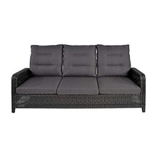 Gartentraum Divano da Giardino a 3 posti con schienali Regolabili - Sofa Refi