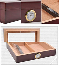 YUMO Humidor Prandium con Digital igrometro in High Gloss per ca,Nero