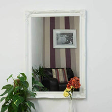 Mirror Grande specchio decorativo bianco da parete antico 3Ft6 X 2Ft6, 107x76