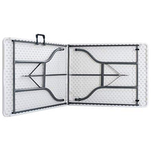 E E-NICES Tavolo da Giardino Pieghevole Bianco 180x72x72 cm in HDPE