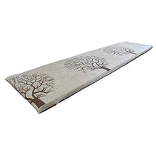 Barm Cuscino per Sedia Lungo in Lino di Cotone con Lacci, Cuscino per Panca Rettangolare Addensato, Cuscino per divanetto Lungo per Sgabello per Giardino Esterno Interno C 45x45 cm (17,7x17,7 pol