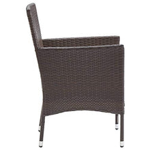 vidaXL Sedie da Pranzo per Giardino 2 pz in Polyrattan Marrone