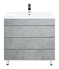 Mobile bagno a terra Talis 70 grigio cemento, 3 cassetti senza maniglie