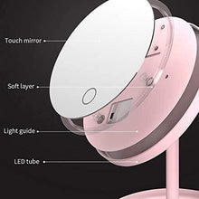 Specchio Specchi per Il Trucco LED Ricaricabile vanità Leggero Trucco specchi con luci Touch Screen (Color : White USB)