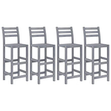 vidaXL Set da Bar da Giardino 5 pz Grigio in Legno Massello di Acacia