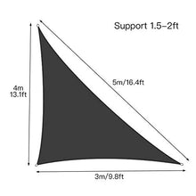 æ— Tenda parasole a triangolo da 4 x 4 x 5 m, tenda da sole resistente, impermeabile per esterni, giardino, cortile, cortile
