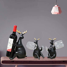 Semplicità Alla Moda (Ristorante Nero Portabottiglie Decorazioni per Raffreddamento Del Vino Ornamenti Decorati in Stile Scandinavo Decorazioni per la Casa Creative Cervi 39,5 * 9 * 28 cm Bello Ed El