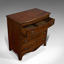Cassettiera Antica Fiocco Antichi, Inglese, Mogano, Armadietto Bachelor, 1890