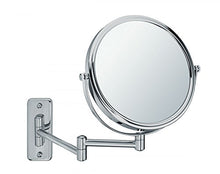 Sanwood BEA - Specchio da Trucco a Parete, Satinato, Visione Normale su Un Lato e ingrandimento 5X sull'altro