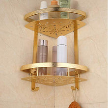 AGGF Mensole per Doccia da Bagno Mensole per Bagno Portaoggetti per cestello portaoggetti a Parete a Due Livelli con Ganci Spazio Accessori da Bagno in Alluminio