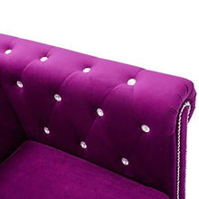 vidaXL Divano Chesterfield a 3 Posti Velluto Viola Sdraio Sofa Arreddo Salotto