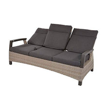 Gartentraum Divano da Giardino a 3 posti con Schienale Regolabile - Loungebank Flero