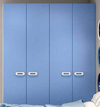 Klipick Armadio 4 Ante. MOD. Zanzibar Colore in Foto: Bianco Frassinato - Blu.