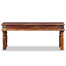 vidaXL Panca in Legno Massello di Sheesham 110x35x45 cm Arredo Casa Panchina