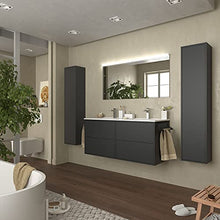 Salgar Optimus Set Mobile da Bagno, Truciolato, Nero Opaco, Extra Grande