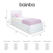 Letto estraibile Lineare, pediera bassa, letto 105 x 190 cm
