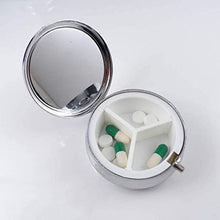 BanGSUN - Contenitore per pillole da viaggio, in metallo resistente, rotondo, per medicina