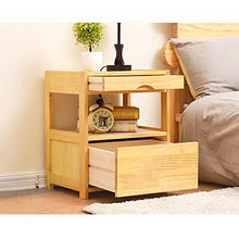 Comodino in Legno massello, con Camera da Letto con cassetto Mini Armadio Moderno e Moderno con Cuscinetto 300 kg-55x45x37,5 cm FANJIANI