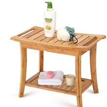 Diaod Bagno Multifunzione Shelf banco di bambù Doccia Panchina Bagno Vasca Idromassaggio Stoccaggio Sgabello