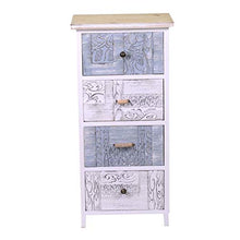 Vacchetti Santorini Mobiletto, Legno, Azzurro, Grande