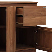 Teako Design Credenza Carmelo, resistente alle intemperie, in teak, 135 cm, mobili da giardino, resistente alle intemperie