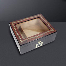 SCDZS Legno Cigar Box Desktop Humidor - Cigar Box Desktop Cedar Humidor Trasparente Glass Window buona Tenuta