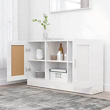 vidaXL Credenza Bianco Lucido 120x30,5x70 cm in Truciolato