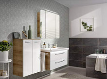 Fackelmann Milano - Armadietto da Bagno, 60 cm, Colore: Marrone/Bianco