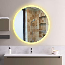 HL LED luce bagno specchio touch interruttore intelligente deappannamento pannello posteriore φ70cm, adatto per ristorante bar bagno-bianco-70CM
