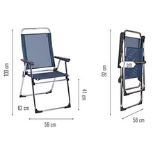 Lafuma Victoria Batyline Sedia a Schienale Alto, Blu, 62x57x100 cm