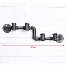 LXLH Support avec jauge de Pression d'Eau Restaurant rétro Industriel Vent Pipe Bar Vin Rack Verre Murale Décoration Murale Rack À Vin Affichage