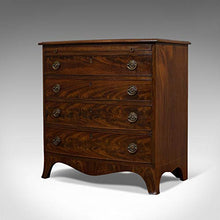 Cassettiera Antica Fiocco Antichi, Inglese, Mogano, Armadietto Bachelor, 1890