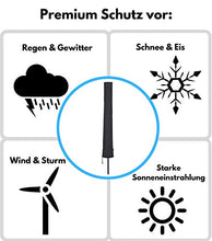 Springreen Premium - Custodia protettiva per ombrellone fino a Ø 300 cm, colore: Antracite