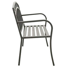 vidaXL Panchina da Giardino 125 cm in Acciaio Grigia