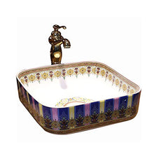 Lavabo Quadrato Bagno retrò Creativo Jingdezhen Ceramica Hotel Anti-Splash lavabo Lavandini Bagno