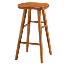 GYPPG Wooden Bar Stool Kitchen Pub Barstools Solid Wood Seat Dining Chair Modern Style for Cafe Counter Breakfast,Seat Height:65cm,75cm